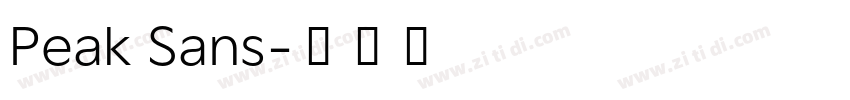 Peak Sans字体转换